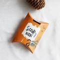 Orange Halloween pillow gift box with black spider and bat motifs for scary night treats - Scary Night Pillow Box