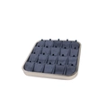 Dark grey velvet jewelry tray with champagne gold frame and 20 slots for pendants - 29.5x29.5cm Pendant Tray-Grey
