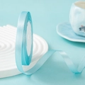 1cm light blue satin ribbon roll for gift wrapping and hair braiding crafts - 78# Light Blue
