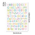 0.5 inch alphabet and number stickers in macaron colors for scrapbooking and DIY - Color Border