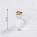 Miniature resin snowman figurine with gold hat for Christmas DIY micro landscape decor - 18# Gold Hat Snowman