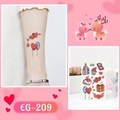Glitter Valentine's Day temporary tattoo stickers with heart designs style EG-209 - EG-209 (Glitter Tattoo Sticker)