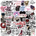 50 Dark Romance Gothic stickers featuring skulls, roses, and daggers for laptops and DIY decor - UU185 (Dark Romance-Gothic)
