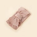 Pink corduroy baby headband with a large textured bow for infants and toddlers - 18.5*8.5cm / Dusty Pink