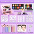 Water-based body paint kit with 26-color rainbow palette and 15 fluorescent colors - Newbie Vending Suitcase - Fluorescent Multi-Stencil Set