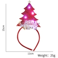 Diadema de árbol de Navidad con luces, lentejuelas rojas y estrella dorada - Estilo Árbol de Navidad Rojo