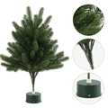 Mini green artificial Christmas tree variant with detailed needles and cylindrical base - Style 2 Rotating Music Christmas Tree