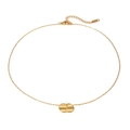Minimalist gold necklace with overlapping wavy disc pendants and adjustable lobster clasp - Wave Disc (qw)