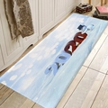 Tappetino assorbente in flanella con stampa 3D pupazzo di neve e tema natalizio 2020 - 40x60cm / Stampa Pupazzo di Neve