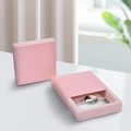 Pink PE film suspension display box for jewelry with macaron finish and push opening - 9*9*2CM / Pink