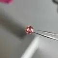Sparkling champagne round cut stone titanium steel screw earring stud in pink-brown hue - 6mm Rose Red (Single Piece)