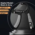 Adjustable electronic counting hand gripper 5-60kg with gray TPR non-slip handles - 5-60kg Electronic Counting / Dark Grey