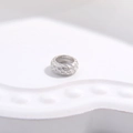 S925 sterling zilveren tussenkraal met ruitpatroon voor DIY sieraden maken - Witgoud