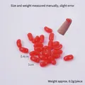 Mini rote Gummibohnen-Perle für DIY-Handwerk, 1,4 cm Kapselform, glänzendes Finish - 1cm Kleine Rote Geleebohne