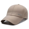 Ademende kaki honkbalpet met sports-logo en lasergesneden ventilatiegaten - Verstelbaar / Khaki