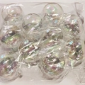 Set of iridescent transparent decorative cake topper balls with rainbow finish - Iridescent Transparent Ball Set (L)