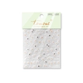 3D Weiße Blumen-Relief-Nagelaufkleber mit kleinen Strasssteinen für japanisches Design - Elegante Weiße Birnenblüte - Kristall (to4111)