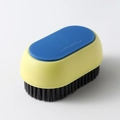Handheld yellow and blue cleaning brush with soft synthetic bristles for shoes and clothes - Laundry Brush / Yellow