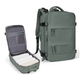 Army green large travel backpack with multi-layer compartments and luggage-style opening - Large (33*22*47CM) / Army Green