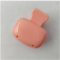 Portable pink plastic toothbrush holder case with anti-slip texture for travel - Nordic Pink