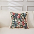 Amerikanischer Vintage Blumen Kissenbezug aus Baumwolle mit elegantem Fransenrand. - 45*45cm (Ohne Kern) / Rosen Blühen