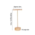 Espositore per gioielli a T in metallo dorato con base esagonale, altezza di 14 cm - Stile B Grande (Base Esagonale)