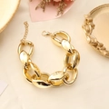 Collana a catena spessa in metallo dorato da donna con stile elegante e raffinato - Bracciale