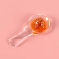 Mini cuillère en plastique ABS avec un modèle de nourriture de caviar orange vif - Transparent-Boulette de Viande