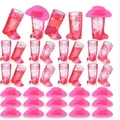 Pink cowboy boot shot glasses set with miniature hats for western theme parties - Single Mini Cowboy Hat - Pink