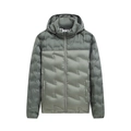 Herren Graphene Steppjacke mit Kontrastnähten und metallischem Thermofutter - L / Armeegrün/Graugrün