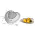 Heart leaf shaped silicone mold for DIY resin tray with detailed vein textures - Style 4 Leaf Tray
