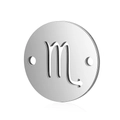 Silver stainless steel Scorpio zodiac charm connector with double holes for DIY jewelry - 5 Pcs/Pack / Steel-Scorpio