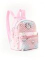 Mochila acolchada con degradado rosa y azul con estampados de unicornios y estrellas - Unicornio Rosa