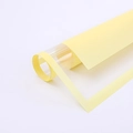 Waterproof solid light yellow floral wrapping paper roll for bouquets and gift packaging - Pure Paper - Warm Sun