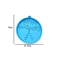 Molde de silicona azul de Navidad para colgantes de resina con árbol y copo de nieve - Etiqueta de Árbol de Navidad / Azul