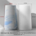 DIY silicone mold for cylinder vase with marble texture and finished resin product - Vase Style J-301b (J-301b)