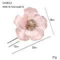 Pink 18cm velvet artificial Christmas flower with gold glitter edges for decor - Pink
