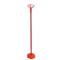 Support de ballon rouge vif avec base florale et tige pour décorations de fête - Rouge