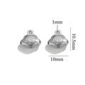 Silver lock-shaped pendant charm for DIY jewelry, measuring 10mm width and 10.5mm height - Steel Color Lucky Lock