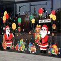 Christmas Santa Claus window static stickers set for glass display 200x150cm - Christmas Balloon & Gift Box Set (AMJ56+57+58)