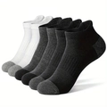 Breathable mesh cotton low cut ankle socks for sports in black, white and dark grey colors - Ankle Socks / Multicolor