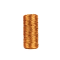 Bright gold 1.5mm metallic braided cord roll for gift wrapping and DIY crafts - Bronze