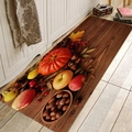 Tappeto da cucina in flanella assorbente con stampa zucca autunnale e foglie d'acero - 40x60cm / Zucca