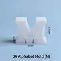 Transparante siliconen mal in hoofdletter M-vorm voor DIY hars en alfabet decoratie - Letter M