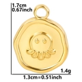 Colgante de pulpo en oro de 18k con relieve y dimensiones de 1,7x1,3 cm - Dorado