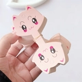 Pink cat-shaped cardboard packaging cards for hair clips and hair accessories - Cartoon Cat