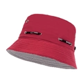 Cappello sportivo rosso da pescatore con fodera grigia e cordino regolabile - Colore 7 (Rosso - Interno Grigio)