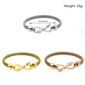 Dettaglio bracciale infinito in finiture argento, oro e oro rosa con scritta Forever - Design Forever Traforato (Type E)