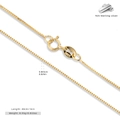 Minimalist 16-inch 925 sterling silver box chain necklace in golden finish with S925 hallmark - Box Chain 40CM / 925 Silver Yellow Gold Plated
