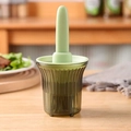 Green heat-resistant silicone oil brush bottle for kitchen baking and BBQ grilling - Silicone Green Brush Green Bottle